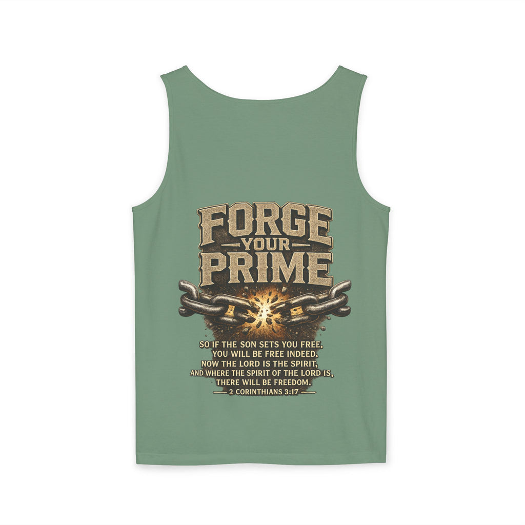 Forge Your Prime 2 Corinthians 3:17 Tank Top - Christian Faith Fitness Tank