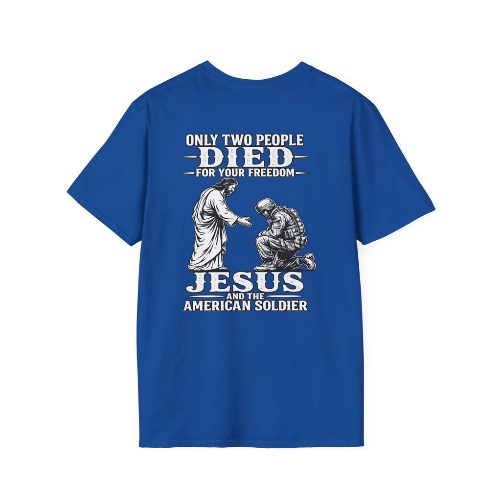 Jesus and the American Soldier T-Shirt — Patriot Faith Graphic Tee