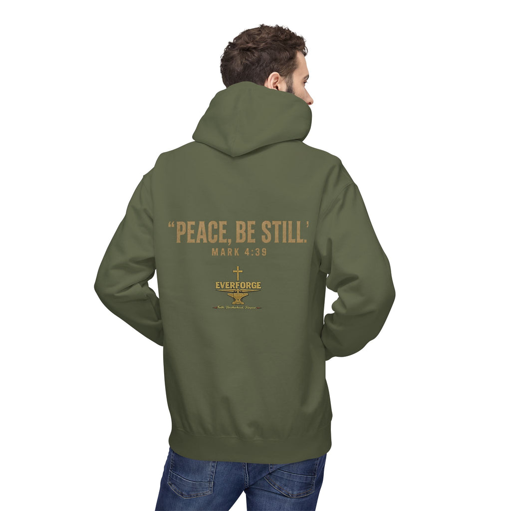 Faith Over Fear Hoodie — "Peace, Be Still" Christian Pullover