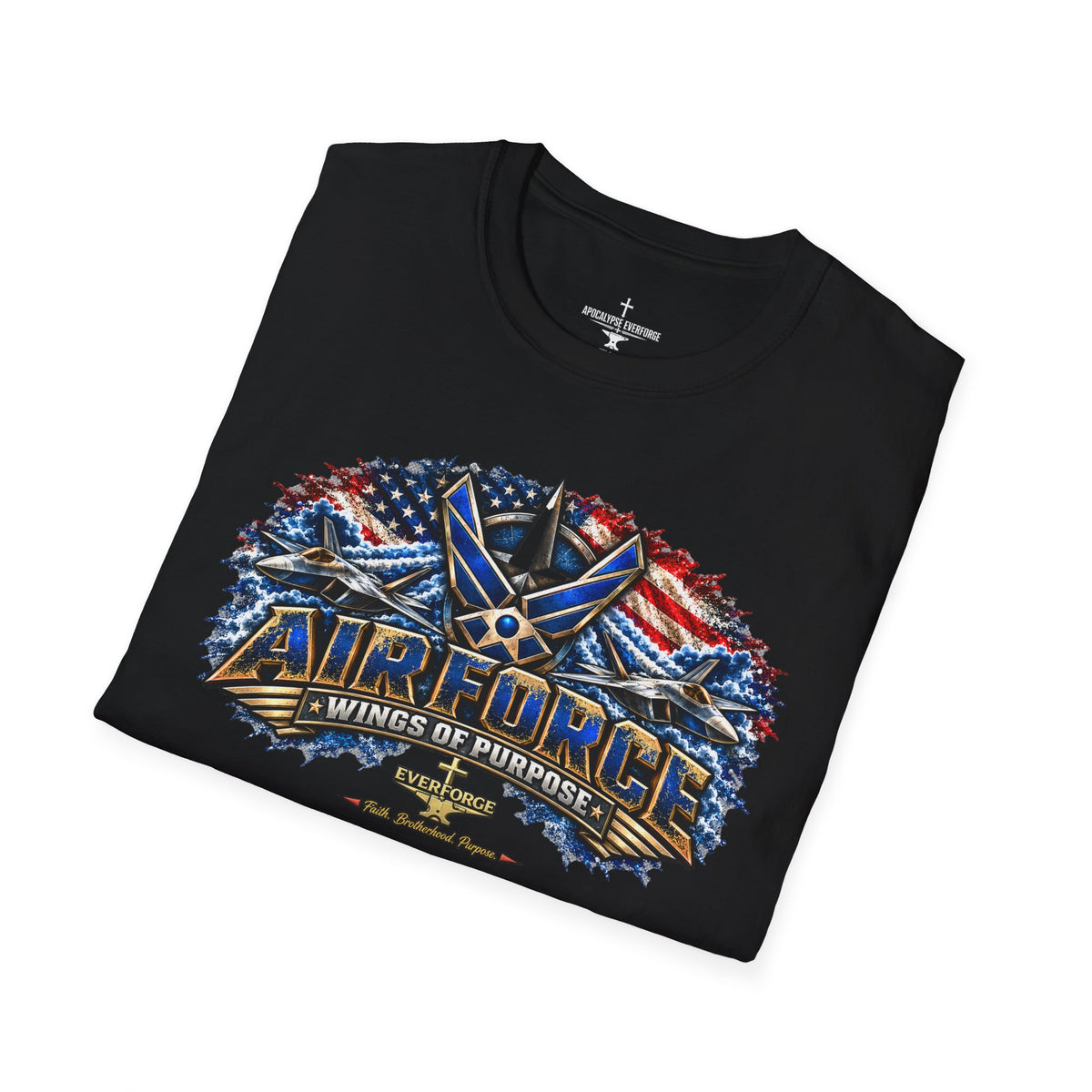 Air Force Wings of Freedom & Savior Graphic T-Shirt