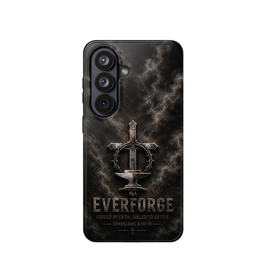 Everforge Faith-Based Magnetic Impact-Resistant Phone Case — "Forged by Faith, Called to Battle" (Ephesians 6:10-19)