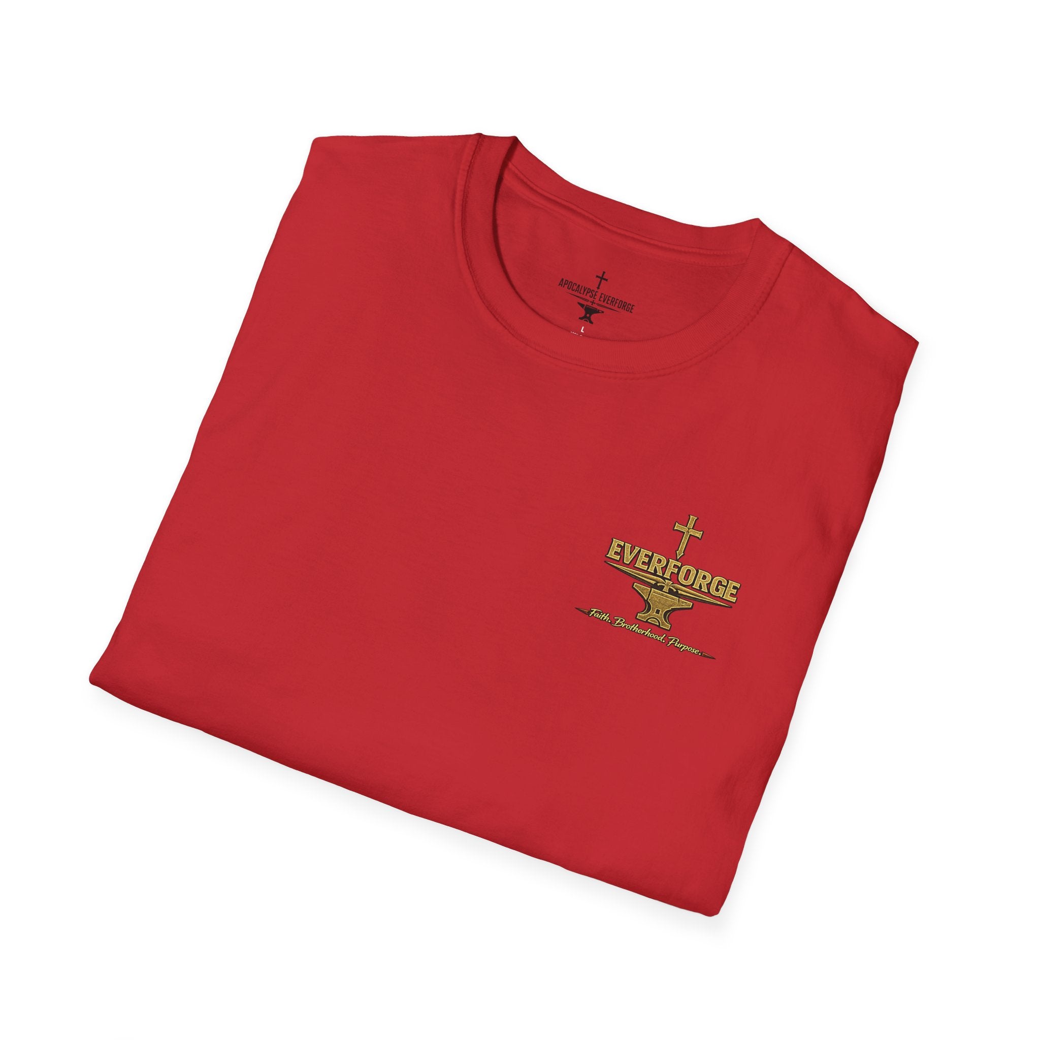 Forged in Fire Anvil Cross T-Shirt — "Forged in Fire" Christian Brotherhood Tee