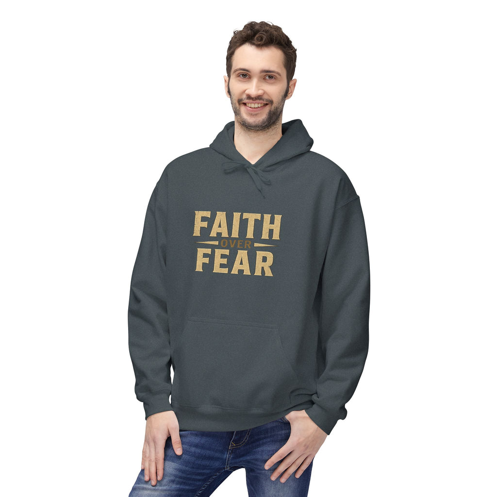 Faith Over Fear Hoodie — "Peace, Be Still" Christian Pullover