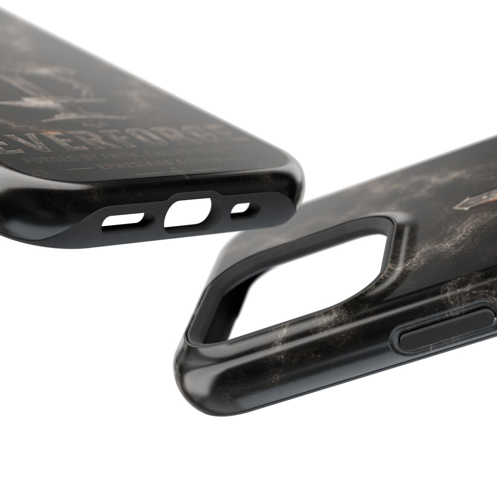Everforge Faith-Based Magnetic Impact-Resistant Phone Case — "Forged by Faith, Called to Battle" (Ephesians 6:10-19)