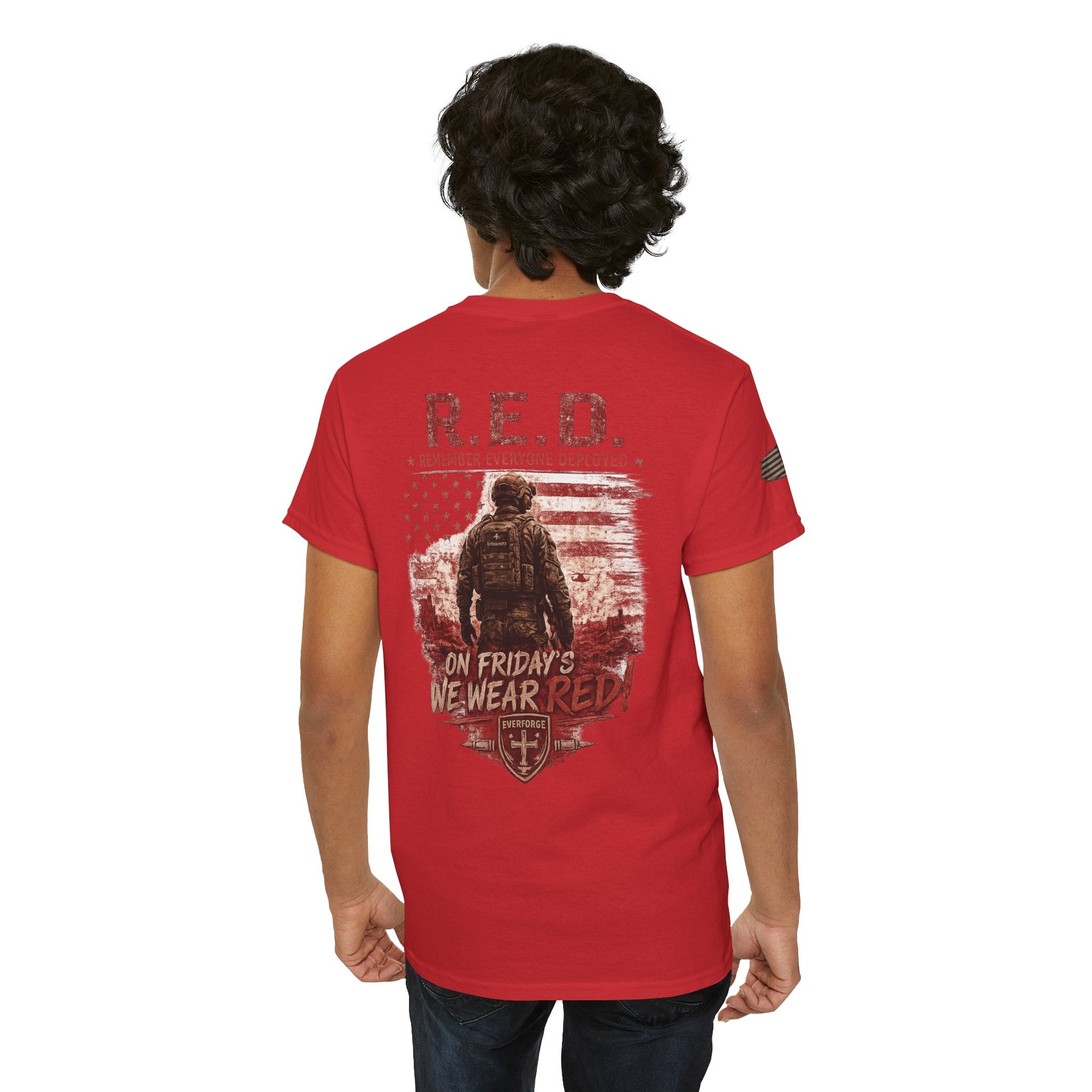 T-Shirt — 'On Fridays We Wear Red' Veteran/Patriot Graphic Tee