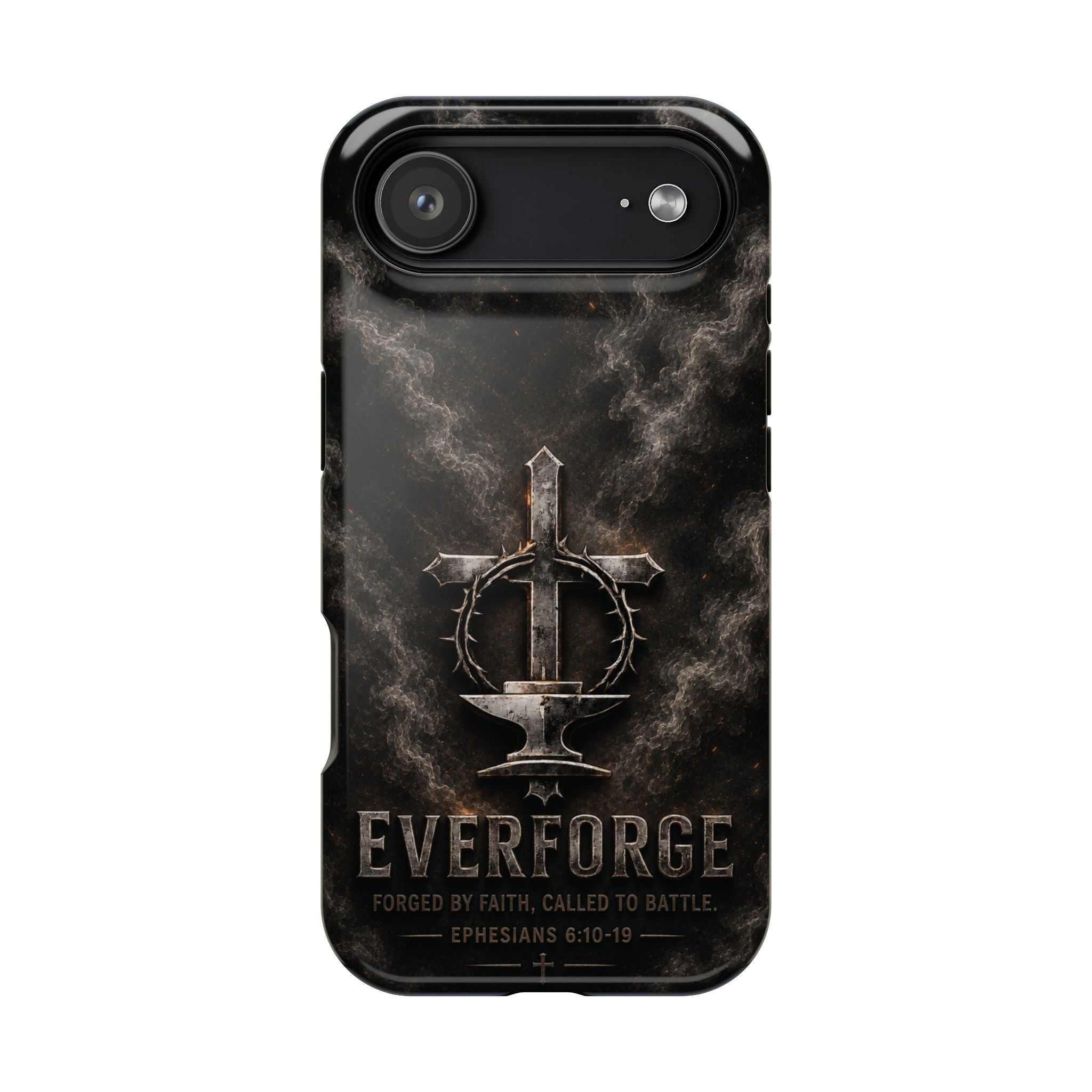 Everforge Faith-Based Magnetic Impact-Resistant Phone Case — "Forged by Faith, Called to Battle" (Ephesians 6:10-19)