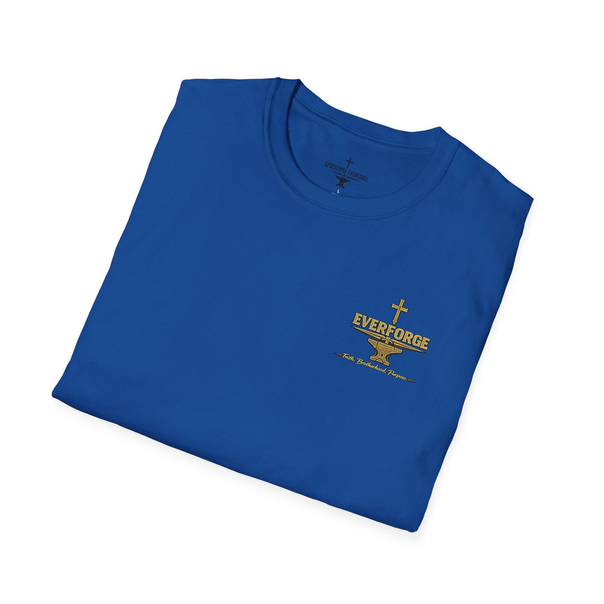Forged in Fire Anvil Cross T-Shirt — "Forged in Fire" Christian Brotherhood Tee
