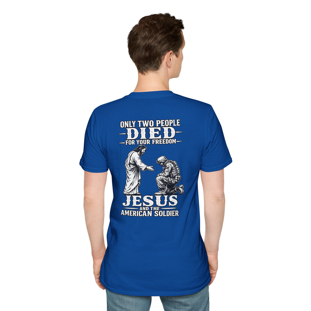Jesus and the American Soldier T-Shirt — Patriot Faith Graphic Tee