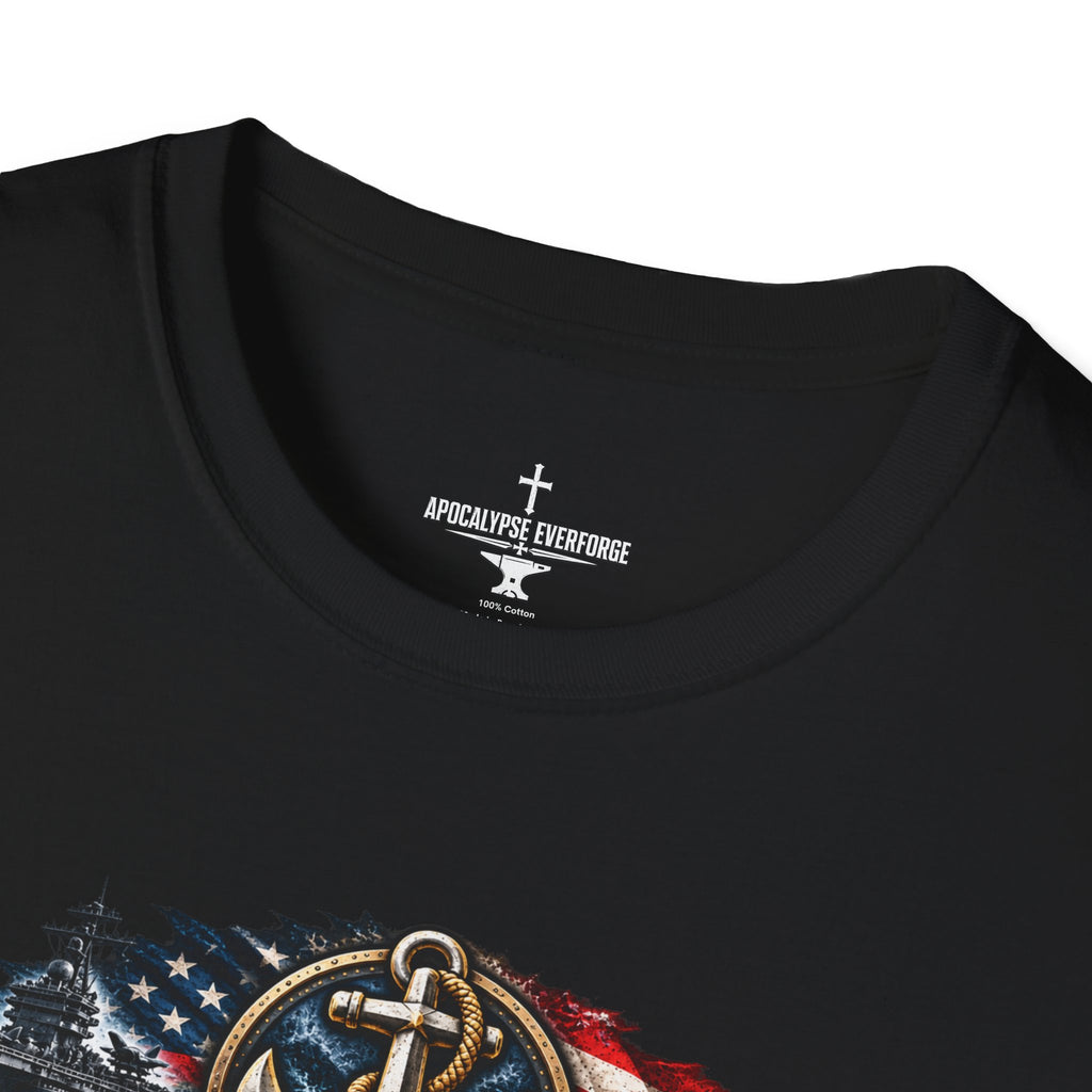 Navy Anchored in Christ Christian T-Shirt