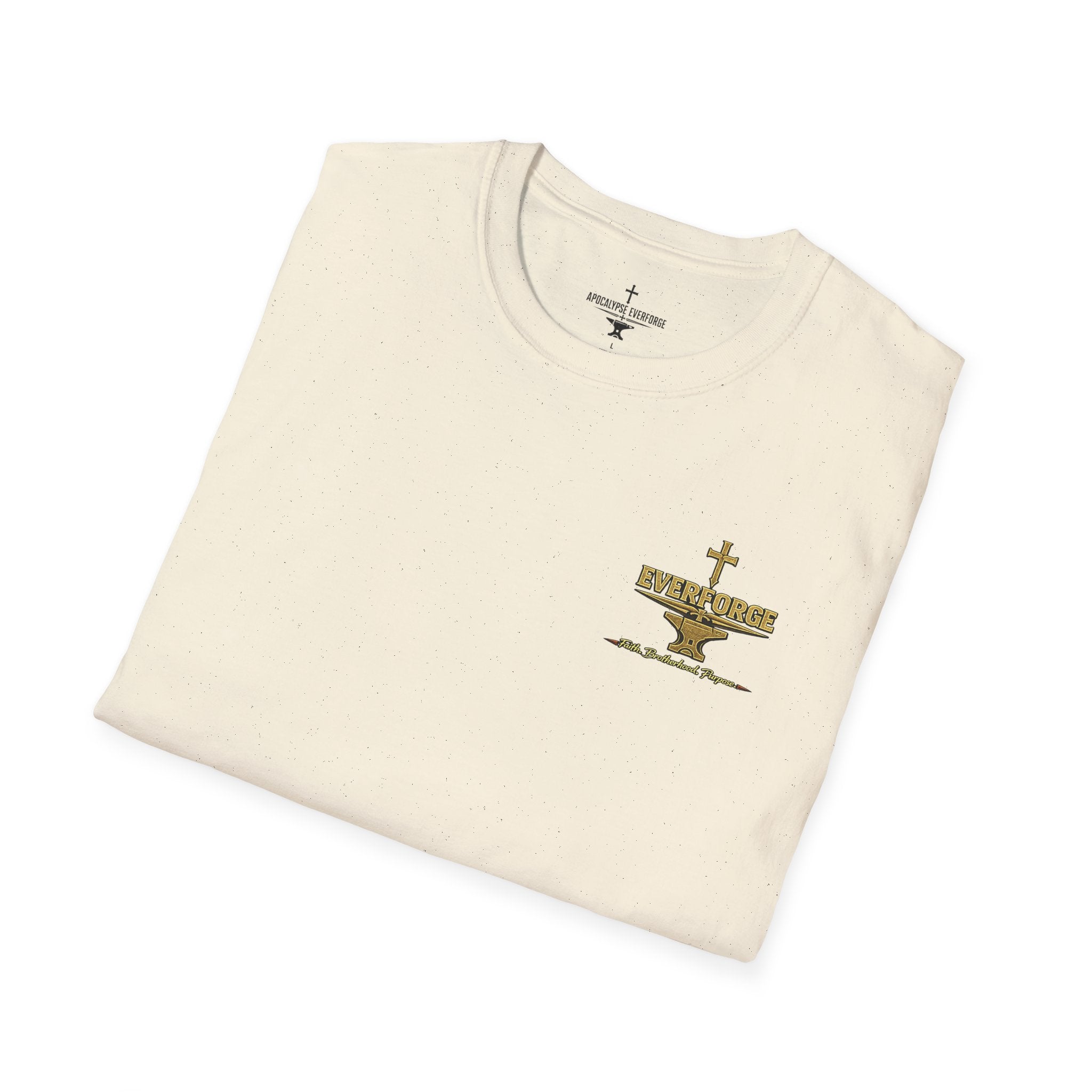 Forged in Fire Anvil Cross T-Shirt — "Forged in Fire" Christian Brotherhood Tee