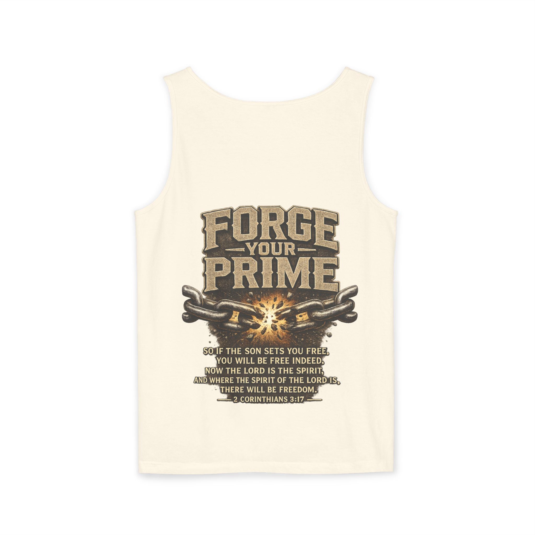 Forge Your Prime 2 Corinthians 3:17 Tank Top - Christian Faith Fitness Tank