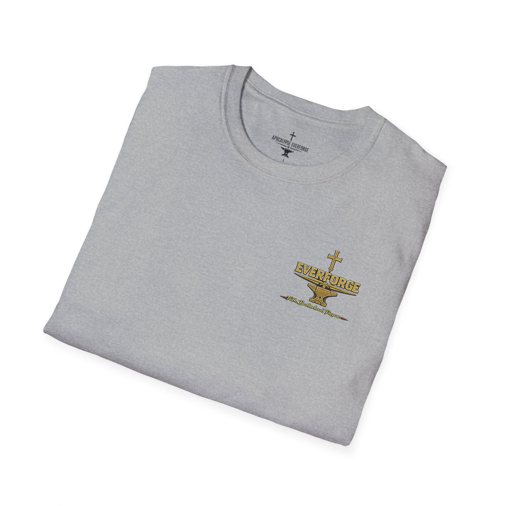 Forged in Fire Anvil Cross T-Shirt — "Forged in Fire" Christian Brotherhood Tee