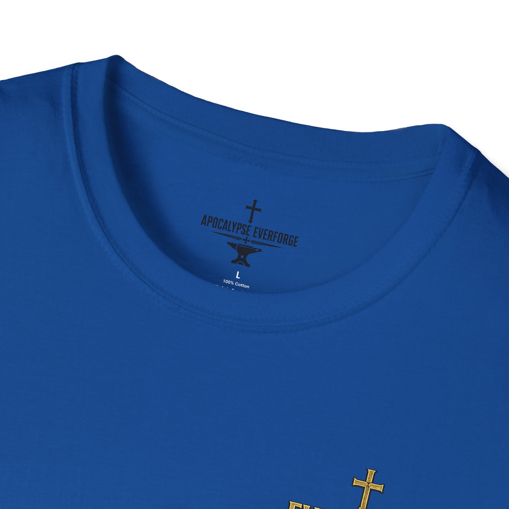 Forged in Fire Anvil Cross T-Shirt — "Forged in Fire" Christian Brotherhood Tee