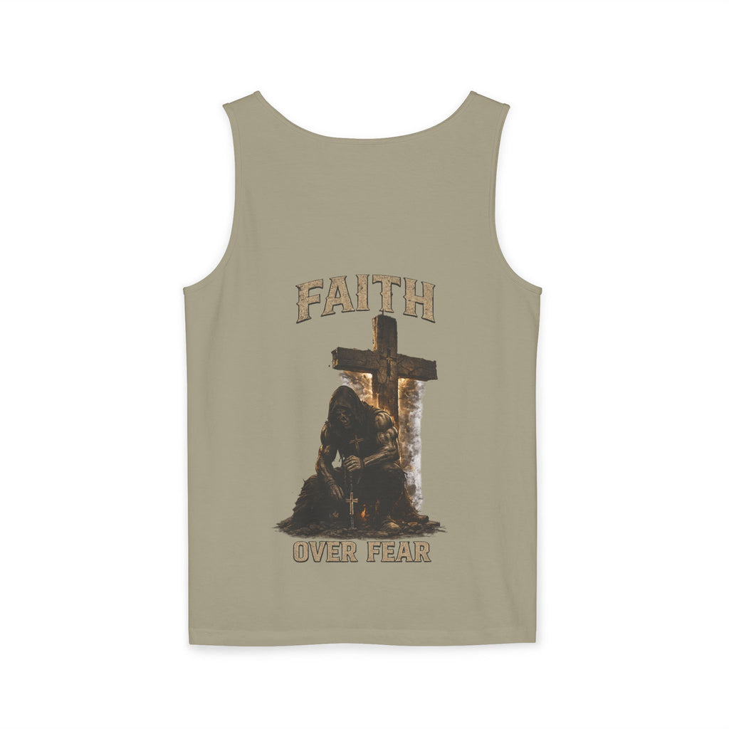 Faith Over Fear Tank Top — Christian Cross Prayer Graphic Tank