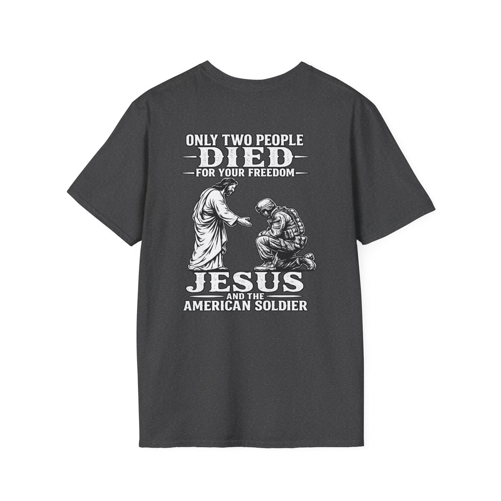 Jesus and the American Soldier T-Shirt — Patriot Faith Graphic Tee