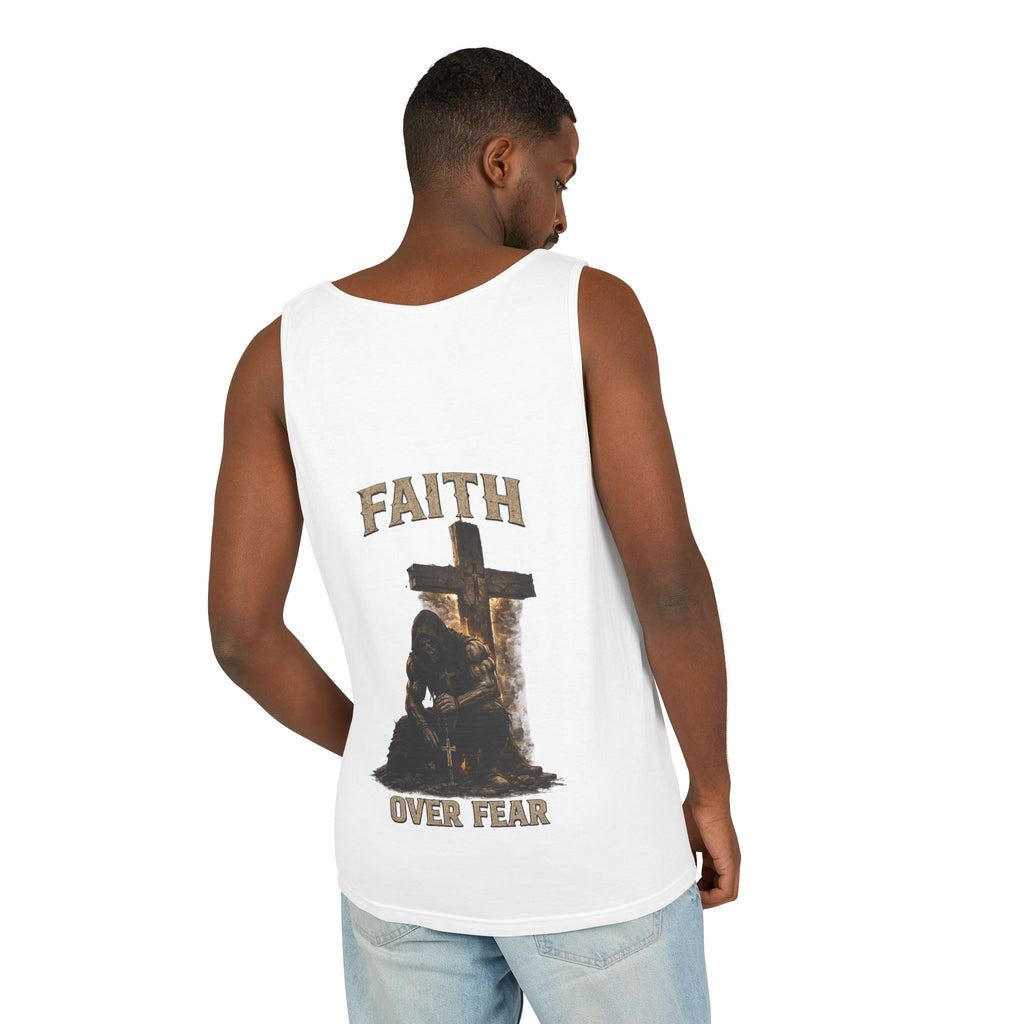 Faith Over Fear Tank Top — Christian Cross Prayer Graphic Tank