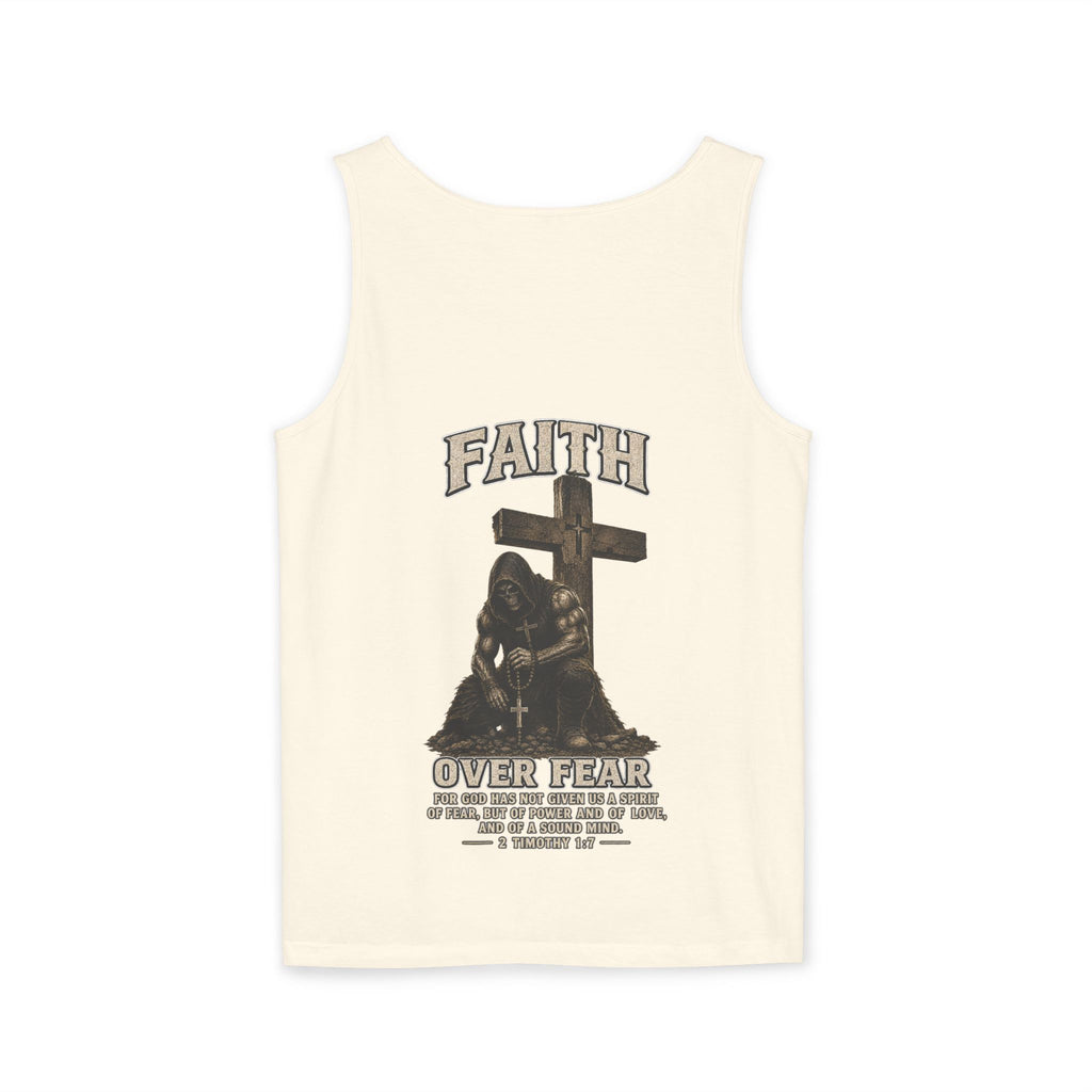 Faith Over Fear Tank Top — Christian Cross Prayer Graphic Tank
