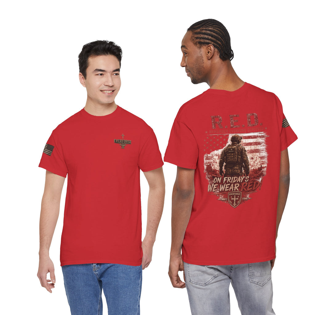T-Shirt — 'On Fridays We Wear Red' Veteran/Patriot Graphic Tee