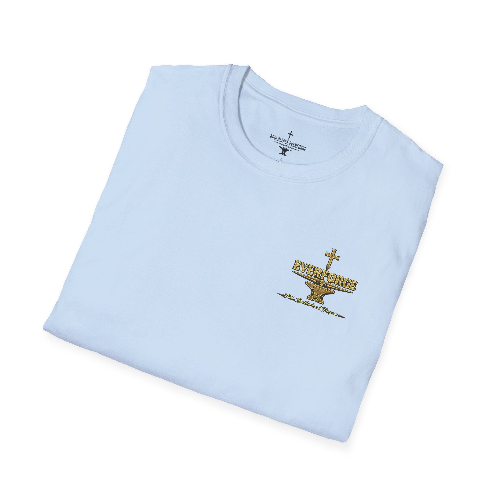 Forged in Fire Anvil Cross T-Shirt — "Forged in Fire" Christian Brotherhood Tee