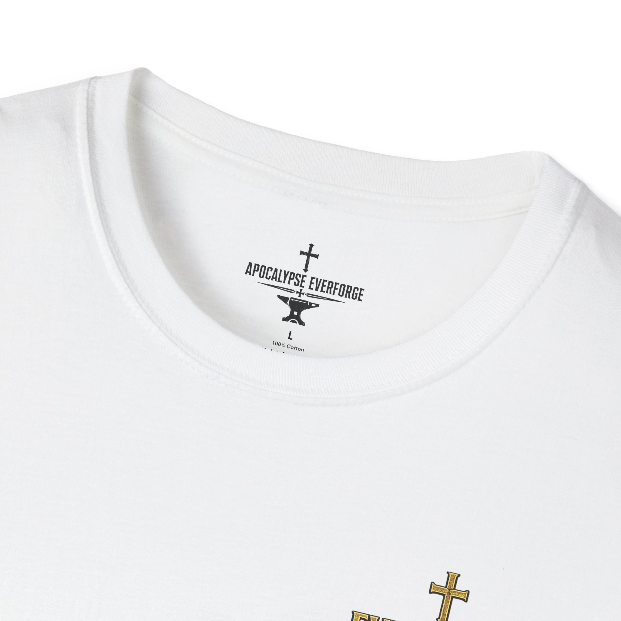 Forged in Fire Anvil Cross T-Shirt — "Forged in Fire" Christian Brotherhood Tee