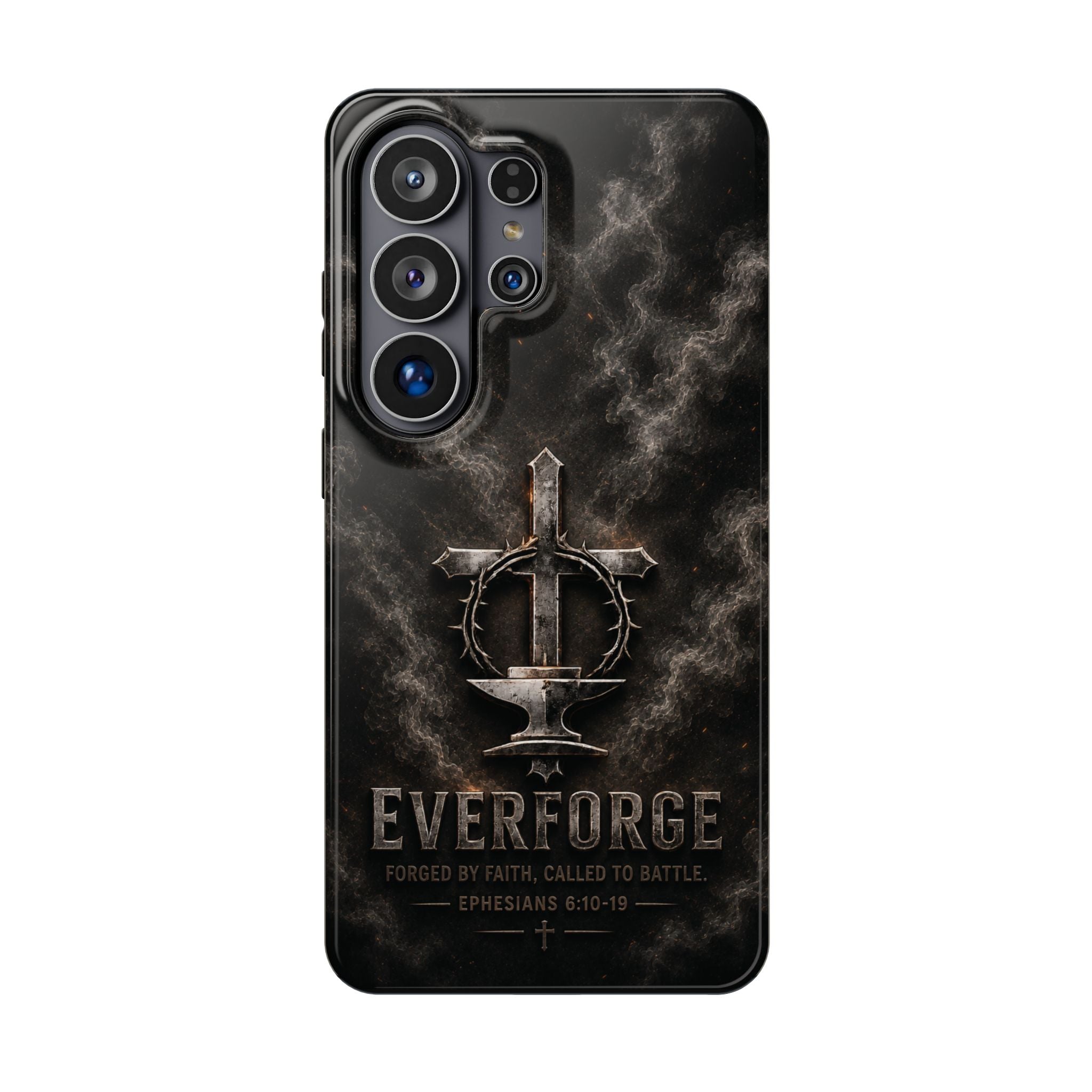 Everforge Faith-Based Magnetic Impact-Resistant Phone Case — "Forged by Faith, Called to Battle" (Ephesians 6:10-19)