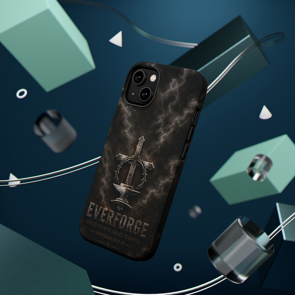 Everforge Faith-Based Magnetic Impact-Resistant Phone Case — "Forged by Faith, Called to Battle" (Ephesians 6:10-19)