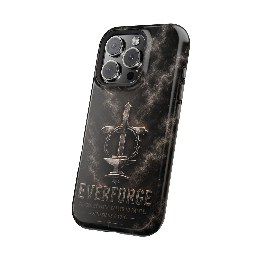 Everforge Faith-Based Magnetic Impact-Resistant Phone Case — "Forged by Faith, Called to Battle" (Ephesians 6:10-19)