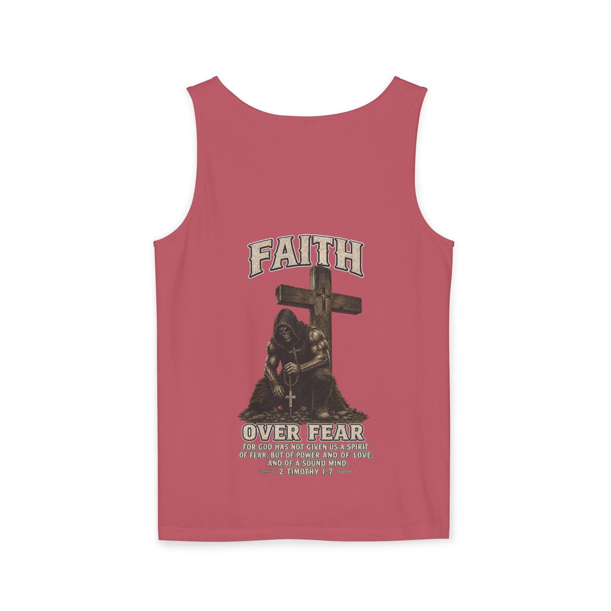 Faith Over Fear Tank Top — Christian Cross Prayer Graphic Tank