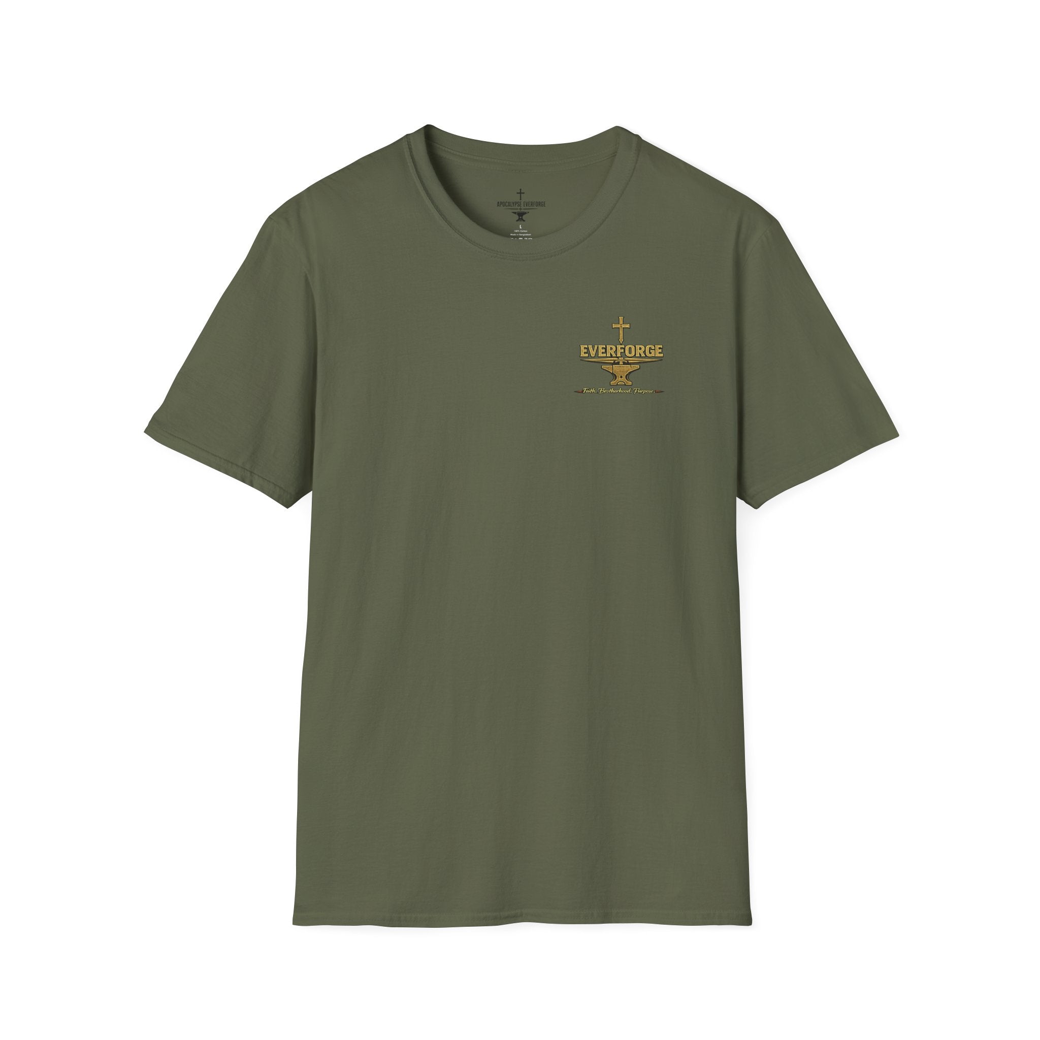 Forged in Fire Anvil Cross T-Shirt — "Forged in Fire" Christian Brotherhood Tee