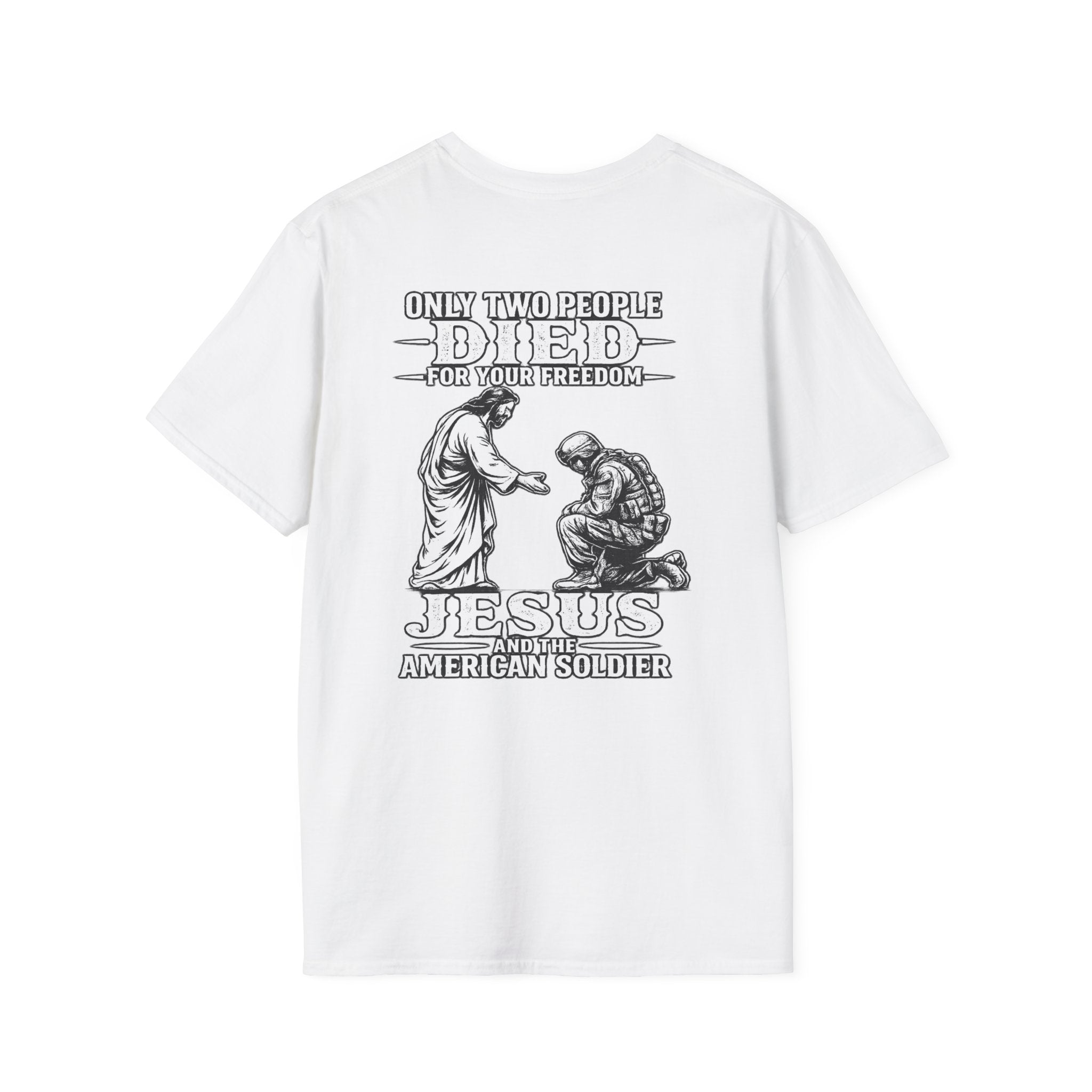 Jesus and the American Soldier T-Shirt — Patriot Faith Graphic Tee