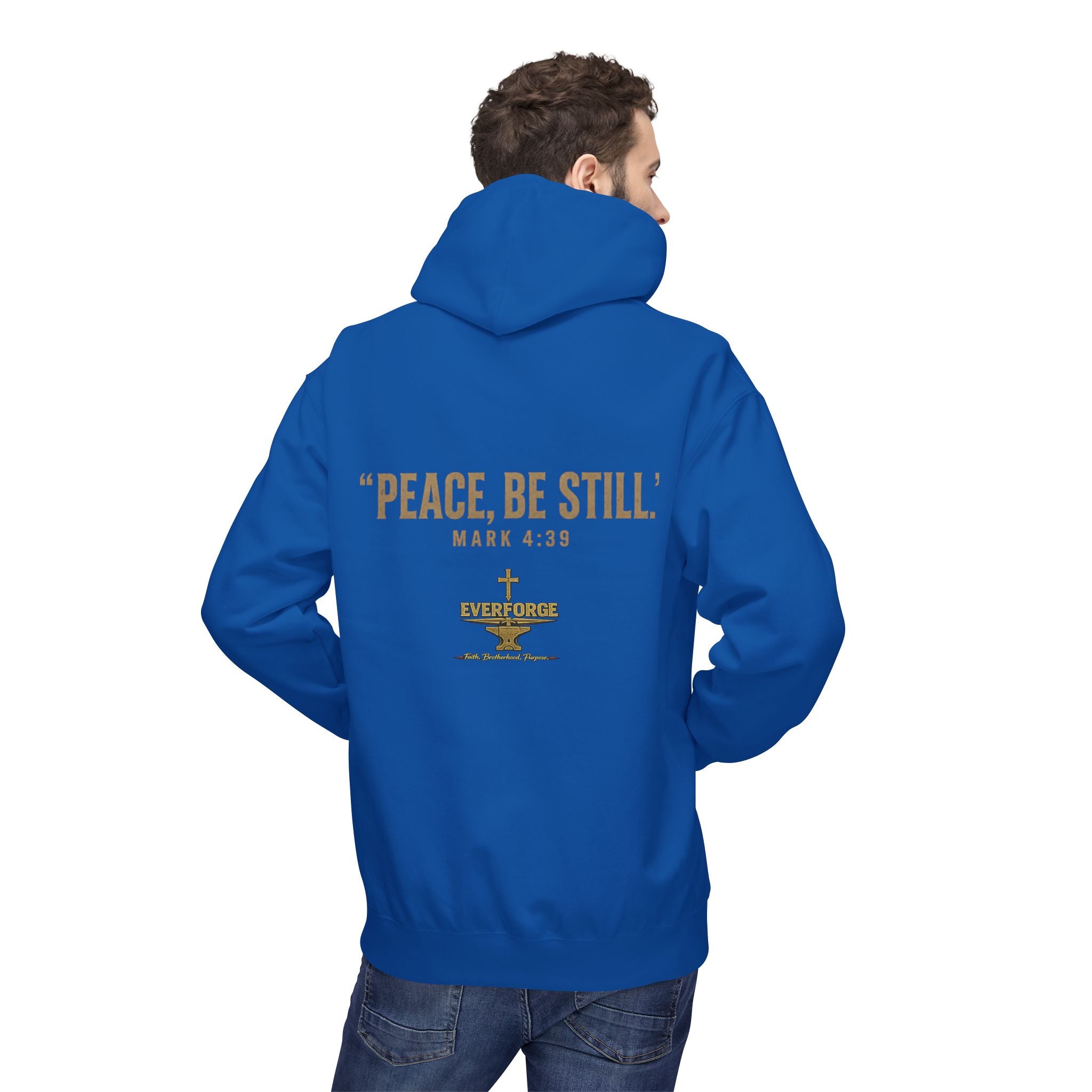 Faith Over Fear Hoodie — "Peace, Be Still" Christian Pullover