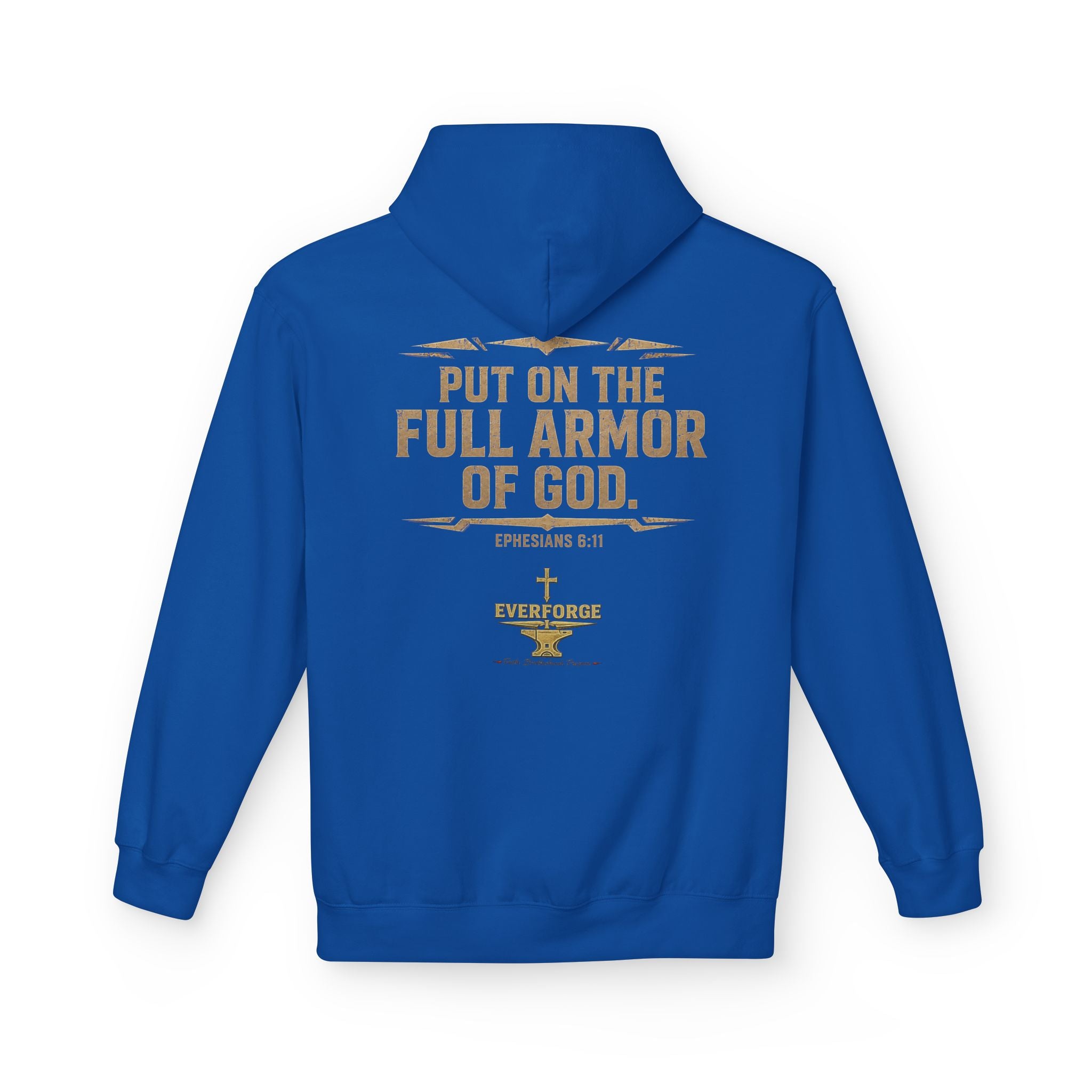 Warrior for Christ Hoodie — "Put On the Full Armor of God" Christian Faith Pullover