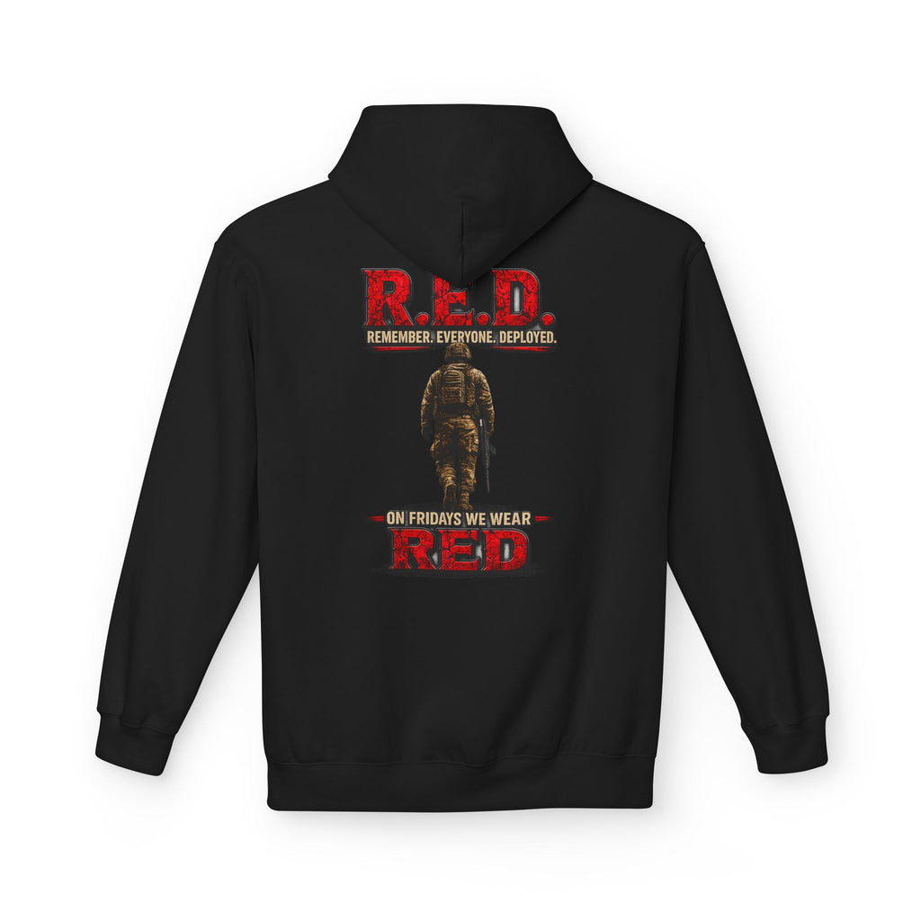 Hoodie — R.E.D. (Remember Everyone Deployed) Patriotic 'On Fridays We Wear Red' Military Support Hoodie