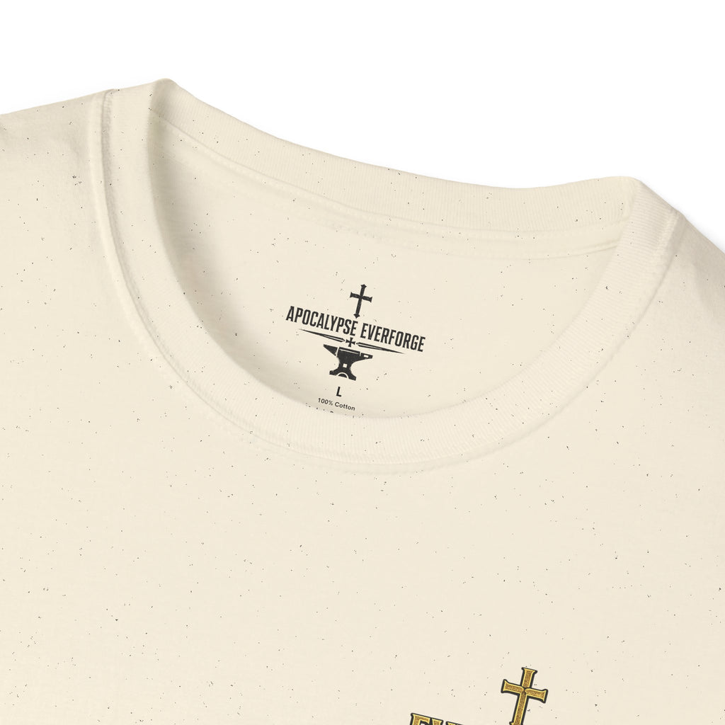 Forged in Fire Anvil Cross T-Shirt — "Forged in Fire" Christian Brotherhood Tee