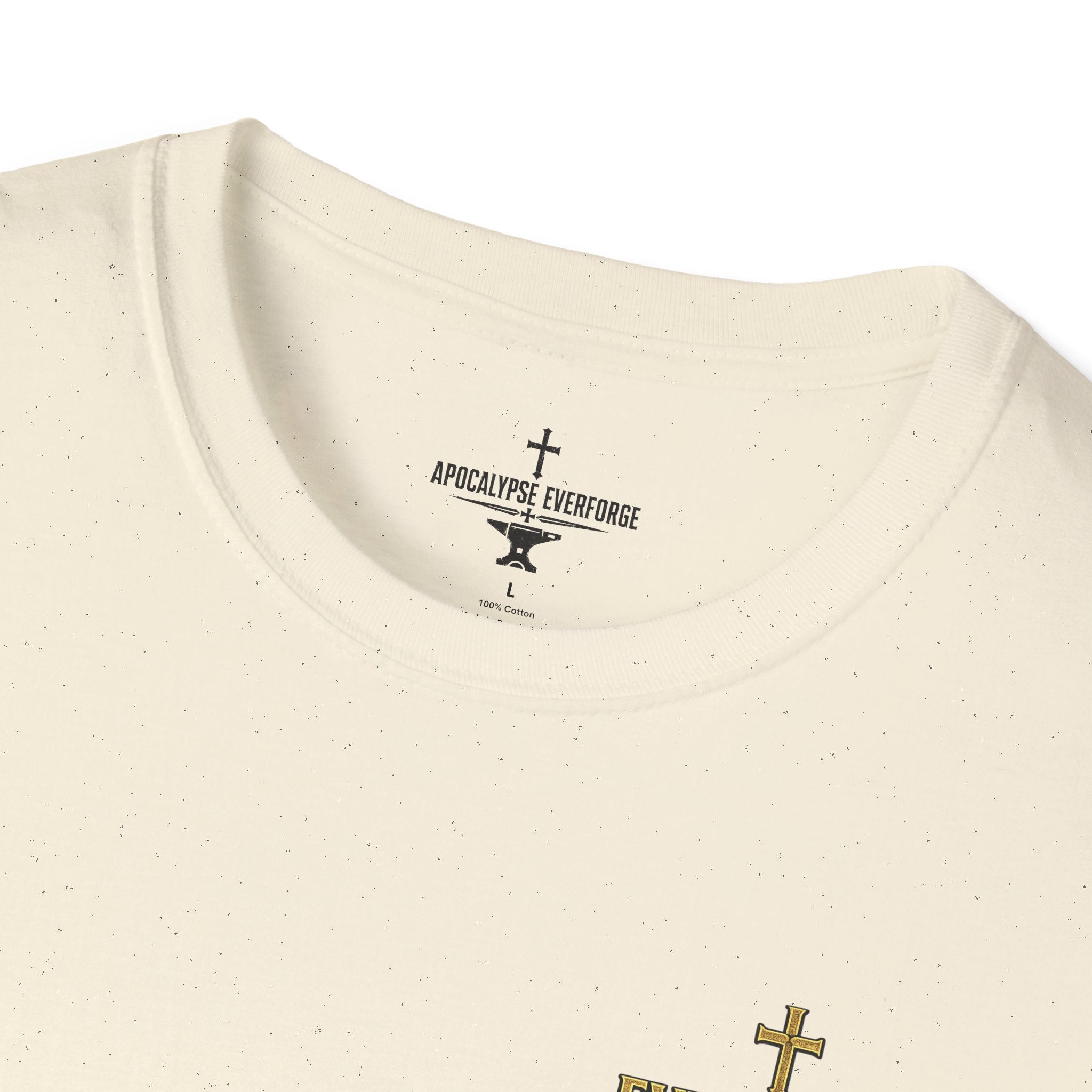 Forged in Fire Anvil Cross T-Shirt — "Forged in Fire" Christian Brotherhood Tee