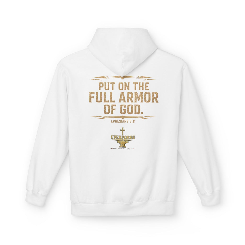 Warrior for Christ Hoodie — "Put On the Full Armor of God" Christian Faith Pullover
