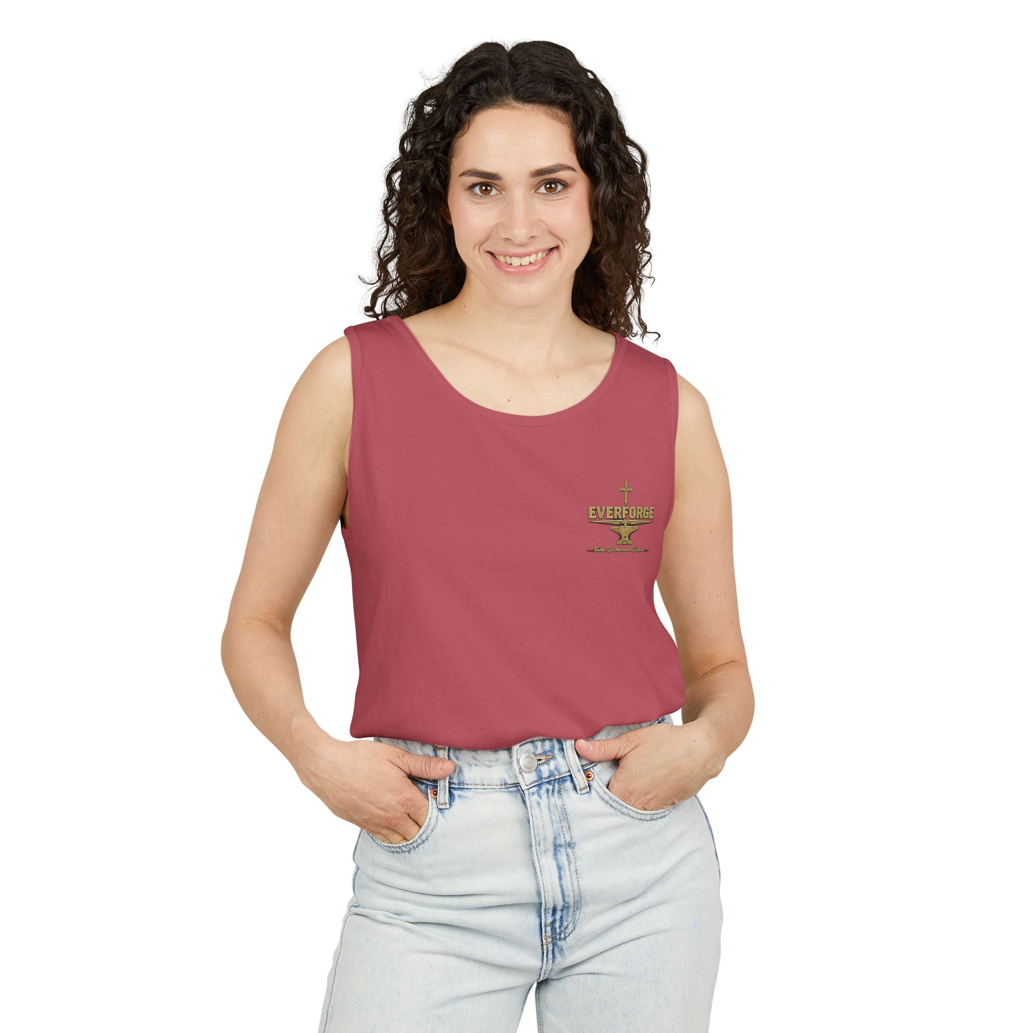 Faith Over Fear Tank Top — Christian Cross Prayer Graphic Tank
