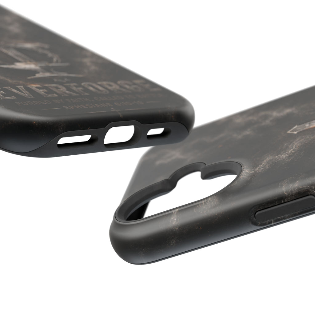 Everforge Faith-Based Magnetic Impact-Resistant Phone Case — "Forged by Faith, Called to Battle" (Ephesians 6:10-19)