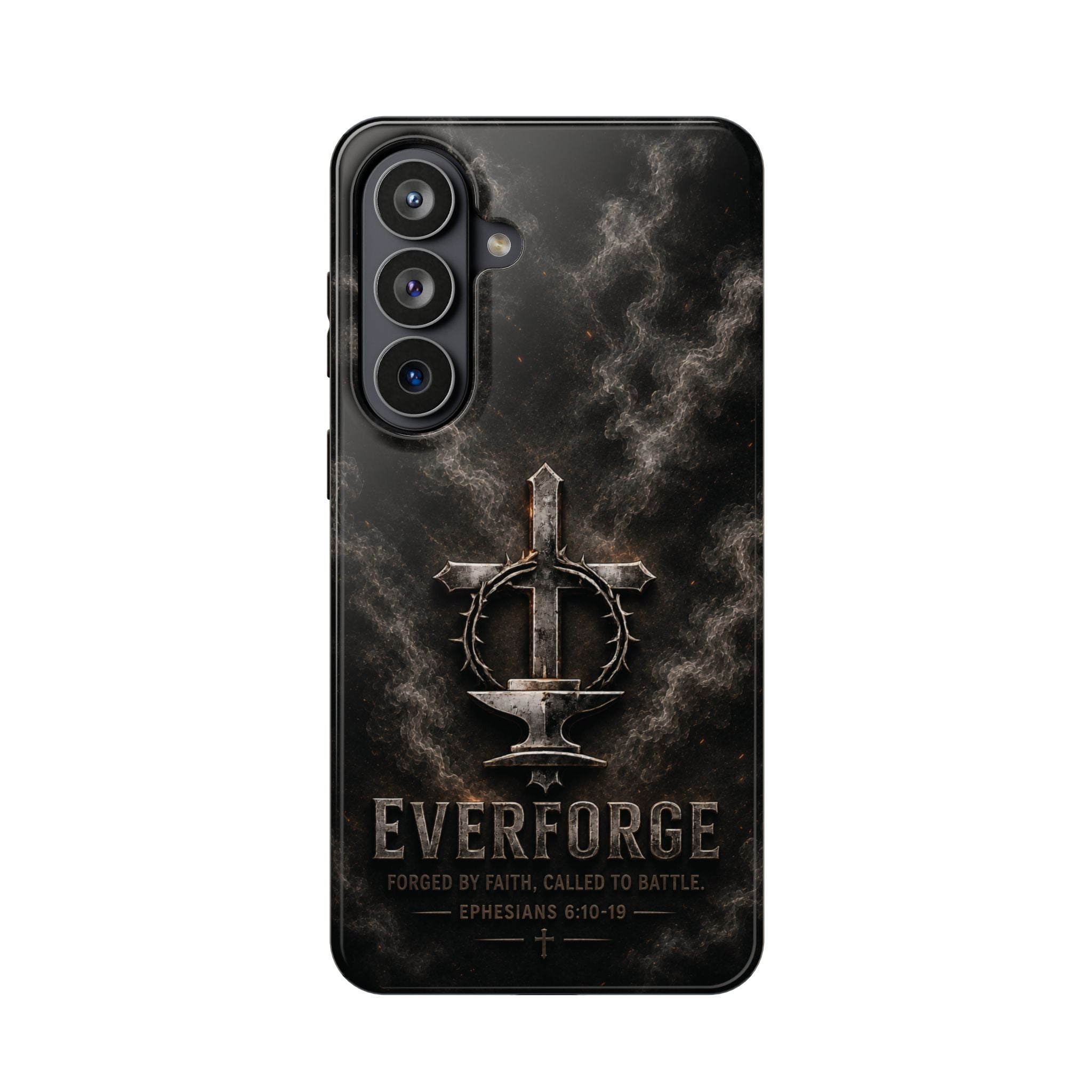 Everforge Faith-Based Magnetic Impact-Resistant Phone Case — "Forged by Faith, Called to Battle" (Ephesians 6:10-19)