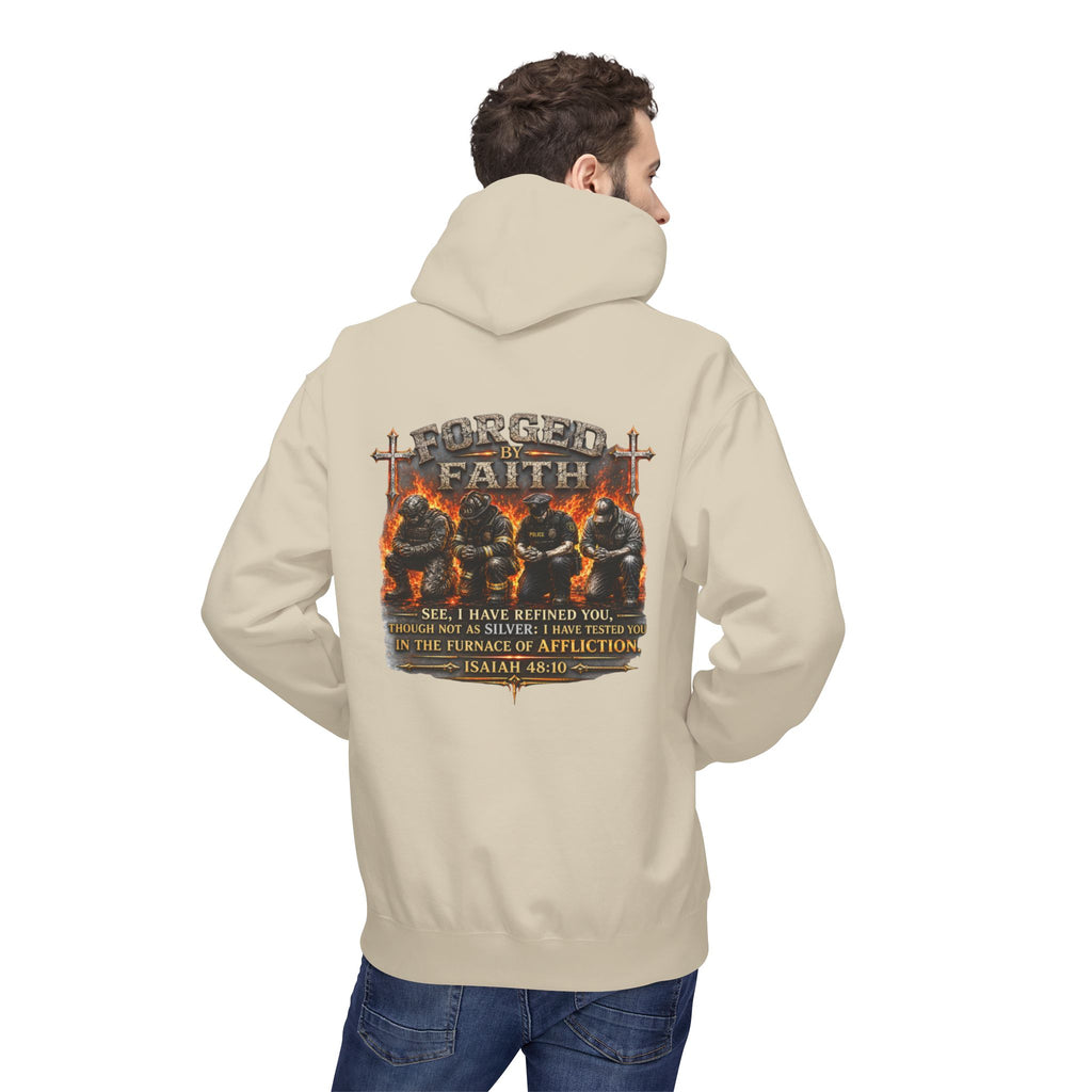 Forged by Faith Isaiah 48:10 Hoodie — Christian Faith Pullover