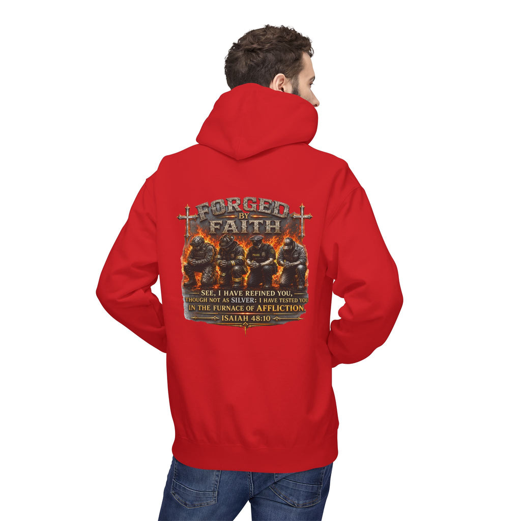 Forged by Faith Isaiah 48:10 Hoodie — Christian Faith Pullover