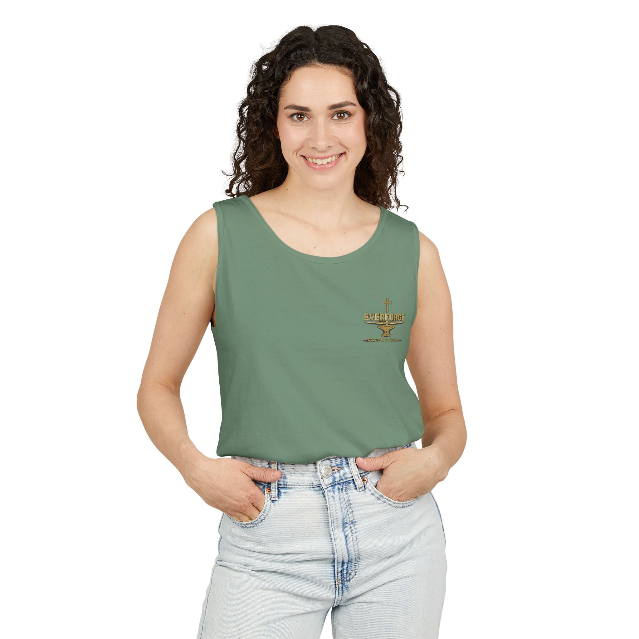 Faith Over Fear Tank Top — Christian Cross Prayer Graphic Tank