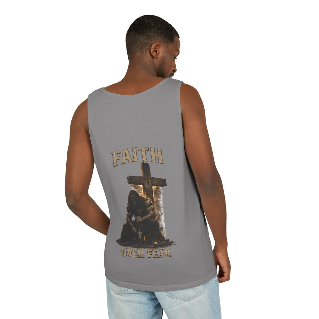 Faith Over Fear Tank Top — Christian Cross Prayer Graphic Tank