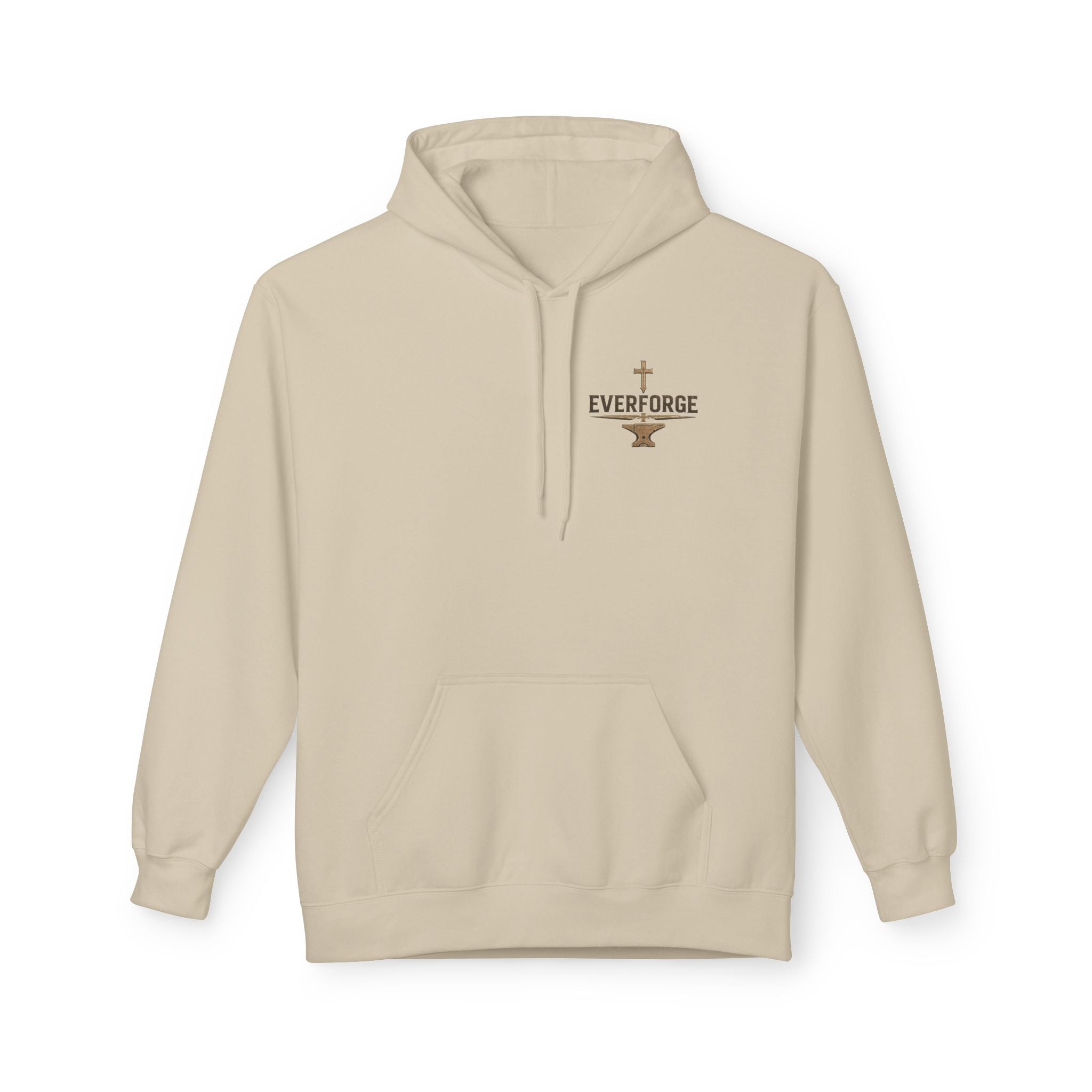 Christian Cross Hoodie — “Act Like Men. Be Strong.” 1 Corinthians 16:13 Religious Pullover