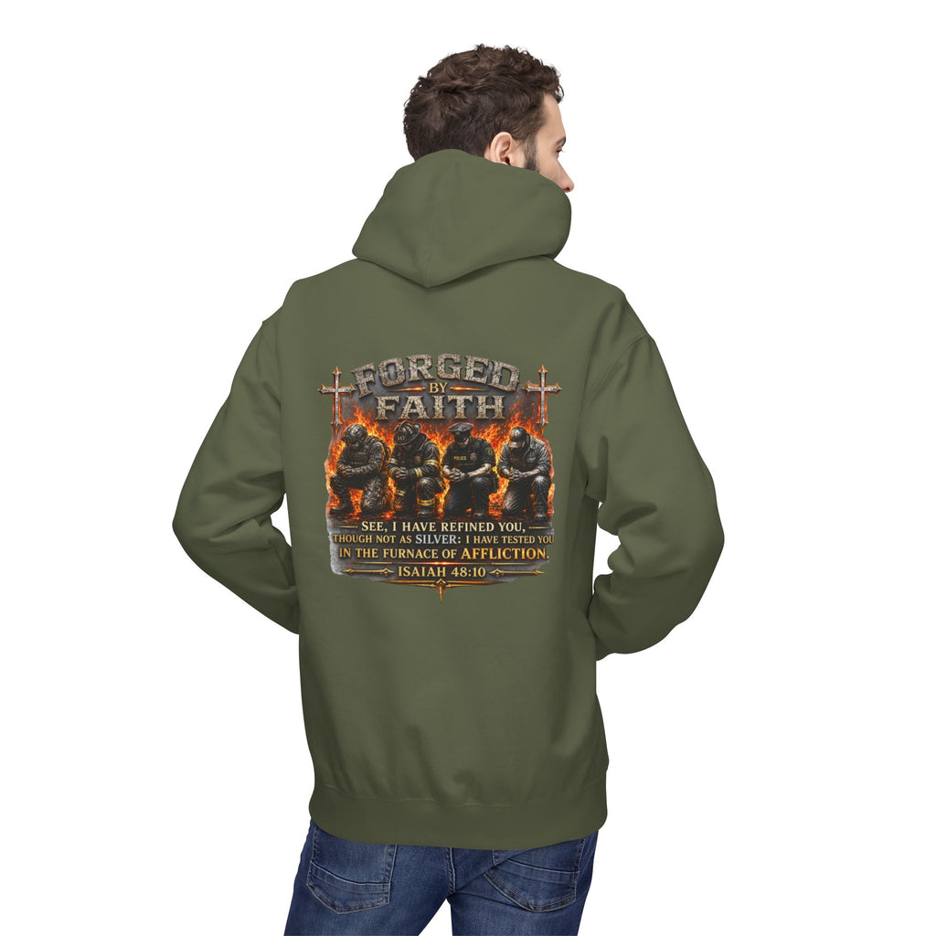 Forged by Faith Isaiah 48:10 Hoodie — Christian Faith Pullover