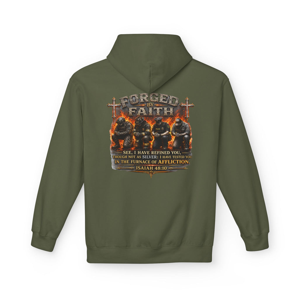 Forged by Faith Isaiah 48:10 Hoodie — Christian Faith Pullover