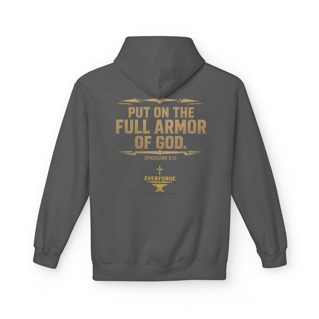 Warrior for Christ Hoodie — "Put On the Full Armor of God" Christian Faith Pullover