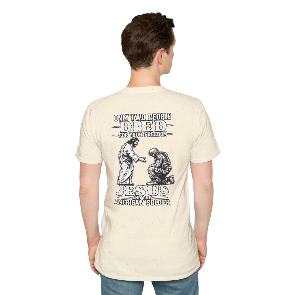 Jesus and the American Soldier T-Shirt — Patriot Faith Graphic Tee
