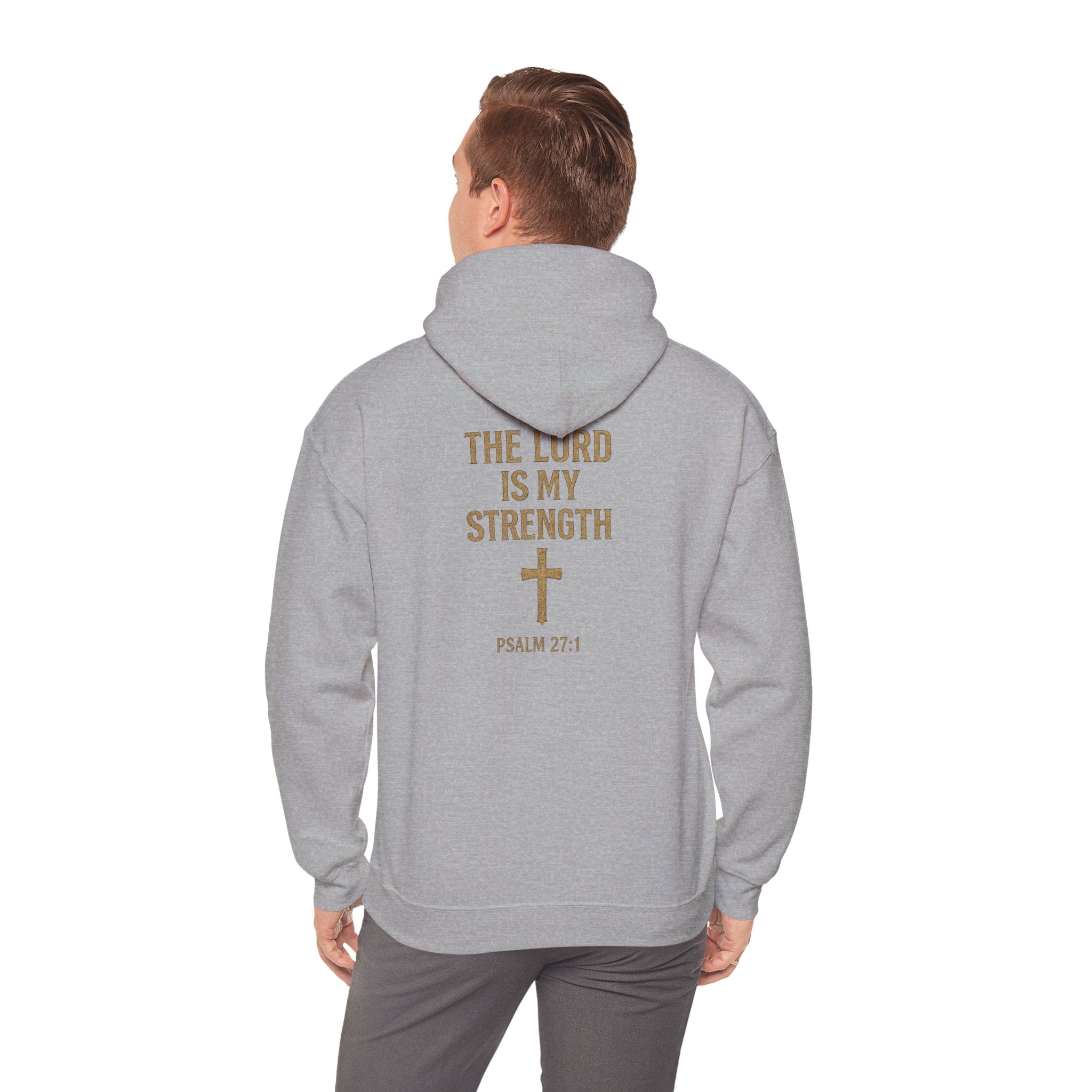 Christian Hoodie – "The Lord Is My Strength" Psalm 27:1 Pullover