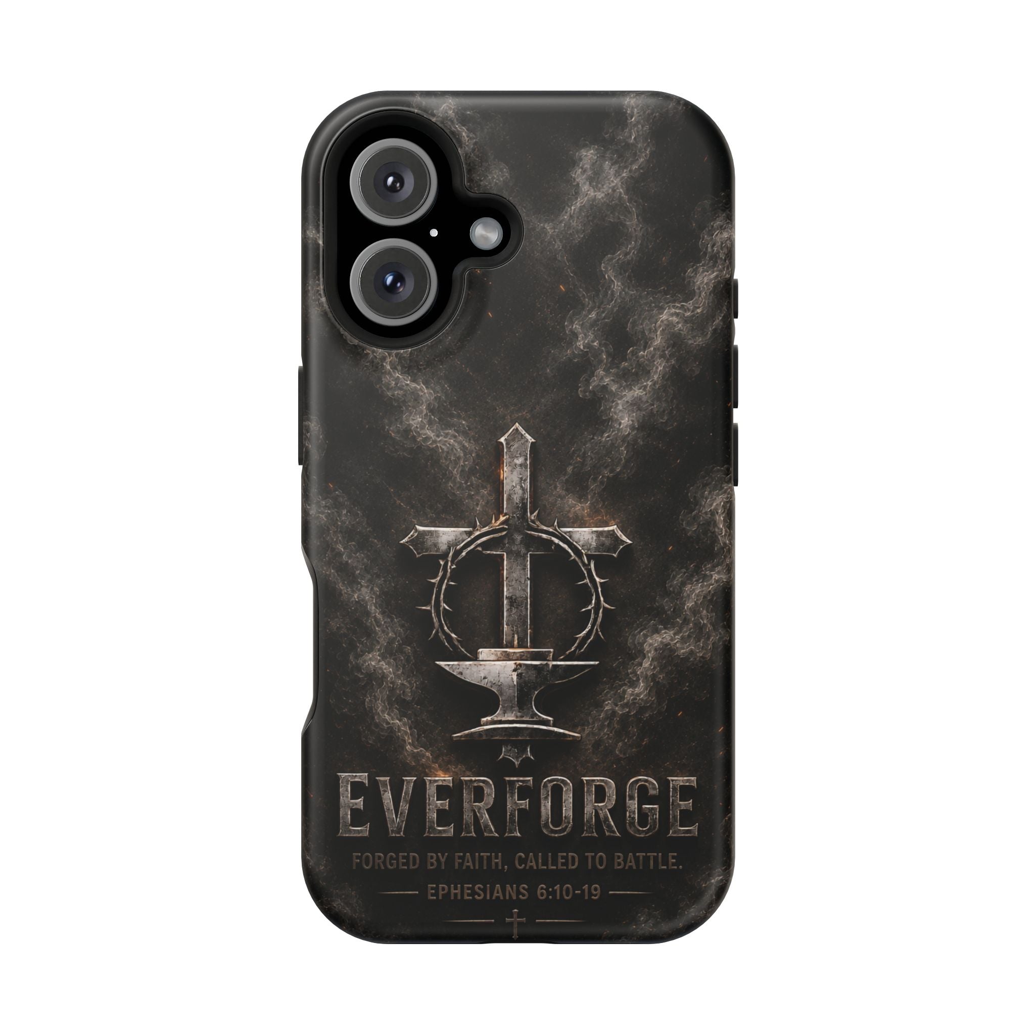 Everforge Faith-Based Magnetic Impact-Resistant Phone Case — "Forged by Faith, Called to Battle" (Ephesians 6:10-19)